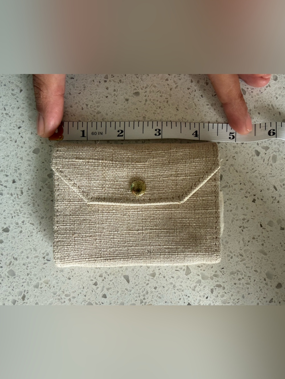 Sezane canvas coin/card holder
